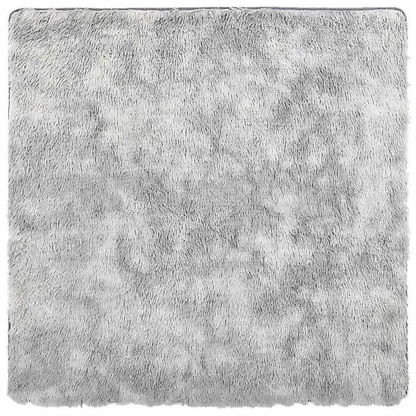 vidaXL Teppich Shaggy Hochflor NAVARRA Silbergrau 120x120 cm Polyester 4102 günstig online kaufen
