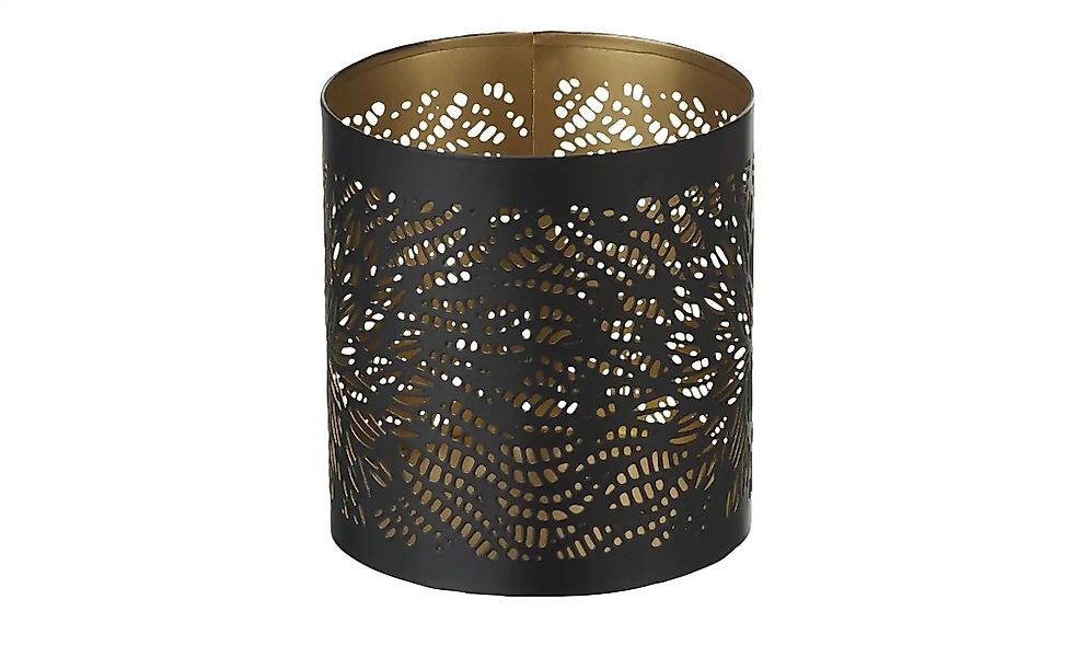 HOME STORY Windlicht   ¦ schwarz ¦ Eisen ¦ Maße (cm): H: 10  Ø: 9 Accessoir günstig online kaufen