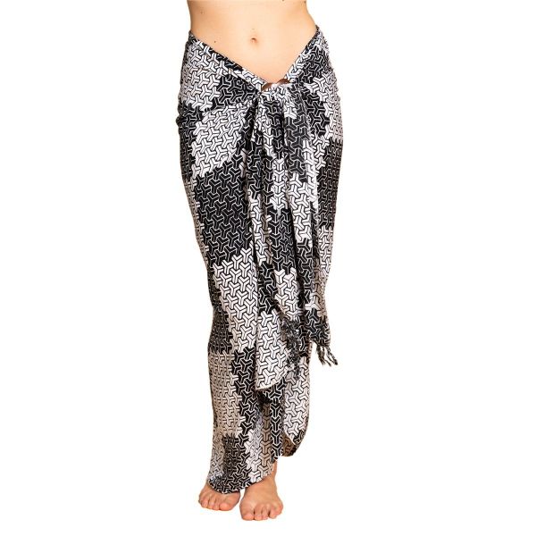 PANASIAM Pareo Sarong Wachsbatik schwarz-weiß aus günstig online kaufen