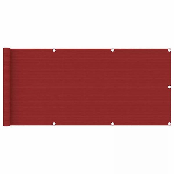 Balkon-sichtschutz Rot 75x400 Cm Hdpe günstig online kaufen