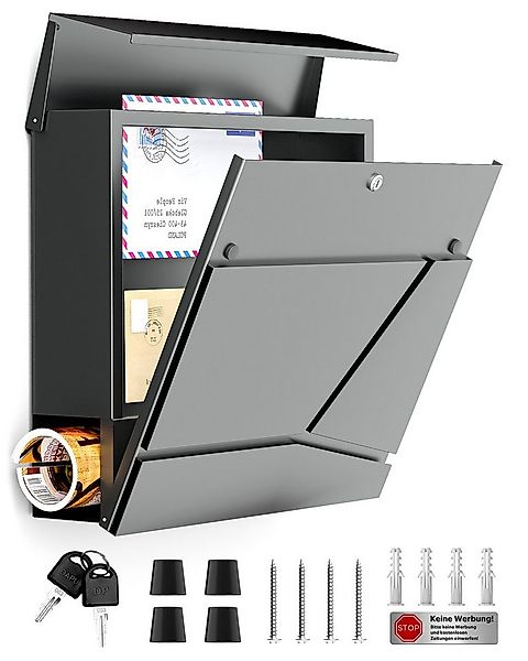 Jumpeak Wandbriefkasten Postkasten,Customizable nameplate,Briefkasten edels günstig online kaufen