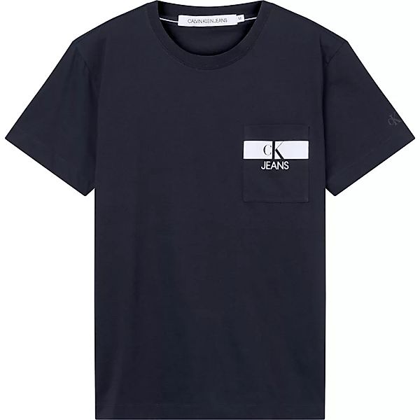 Calvin Klein Jeans Horizontal Pocket Kurzärmeliges T-shirt M Night Sky günstig online kaufen