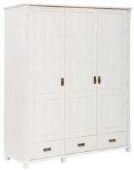 Home affaire Drehtürenschrank »"Aimo", 3 türig, Landhausstil, Kassetten« B/ günstig online kaufen