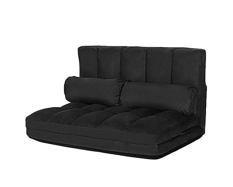 KOMFOTTEU Sofa 2 Sitzer Bodensofa, mit 2 Kissen,3 in 1 Sofabett günstig online kaufen