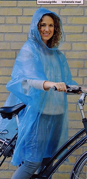 Lifetime Regenponcho REGENPONCHO mit Kapuze Blau-Transparent für den Notfal günstig online kaufen