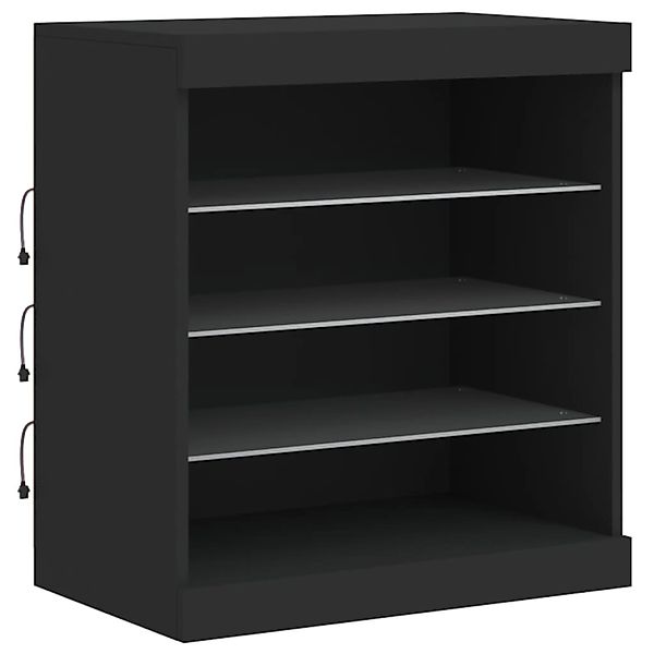 vidaXL Sideboard mit LED-Leuchten Schwarz 60,5x37x67 cm 836694 günstig online kaufen