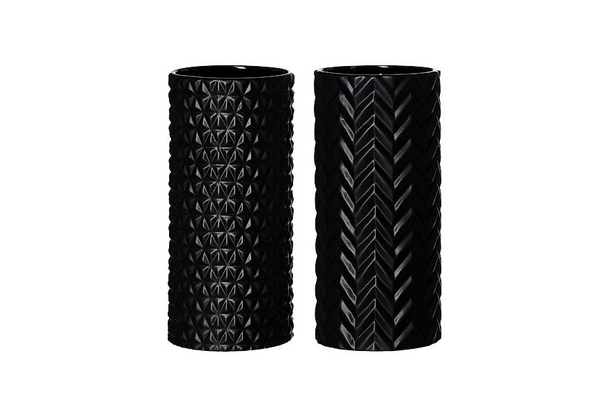 Ritzenhoff & Breker Dekovase Raute & Zick Zack Vasen 25 cm 2er Set (2x Vase günstig online kaufen