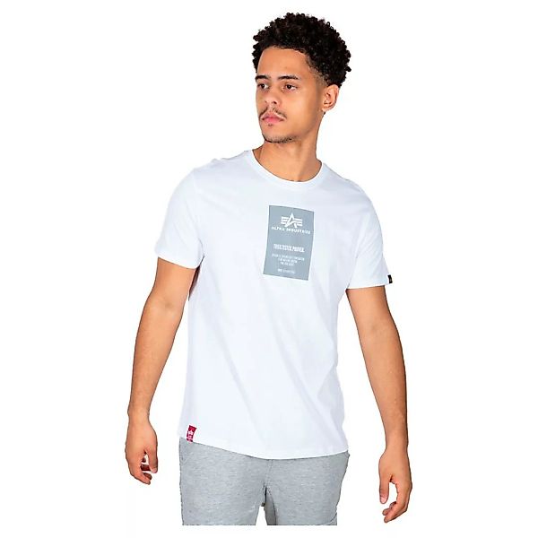 Alpha Industries Reflective Label Kurzärmeliges T-shirt S White günstig online kaufen