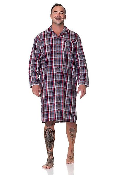 Normann Pyjama Normann Herren langarm Nachthemd gewebt - auch in Übergröße günstig online kaufen