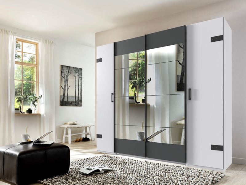 Wimex Schwebetürenschrank "Stockholm, Schlafzimmerschrank mit Industrial-Lo günstig online kaufen