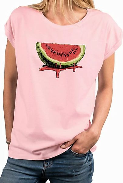 MAKAYA Print-Shirt mit Wassermelone für Damen Watermelon Fruit Summer Top ( günstig online kaufen