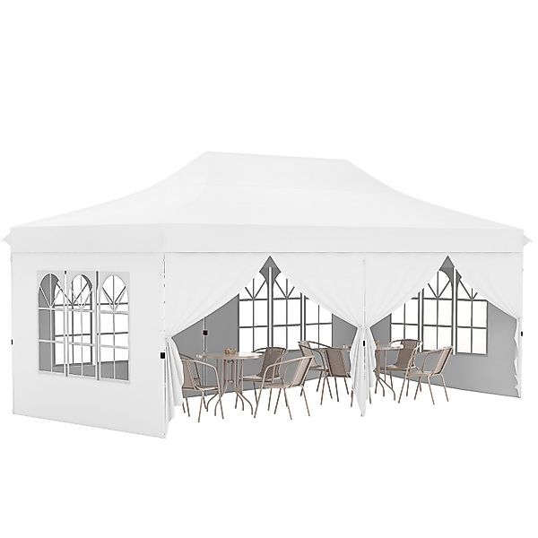 KOMFOTTEU Pavillon, Faltpavillon 3x6m, höhenverstellbar mit günstig online kaufen