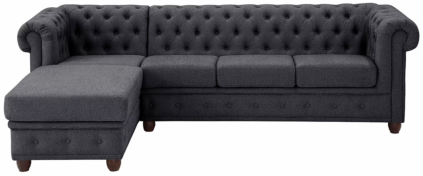 Home affaire Chesterfield-Sofa "New Castle L-Form", hochwertige Knopfheftun günstig online kaufen