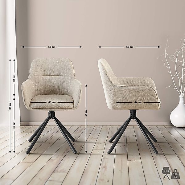 CLP Esszimmerstuhl Tipton (2er Set), mit günstig online kaufen