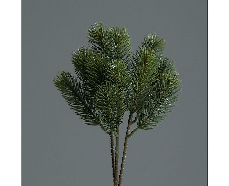 Kunstzweig Künstlicher Tannenzweig Stecker 3er Bund Grün 28 cm Länge 11 cm, günstig online kaufen