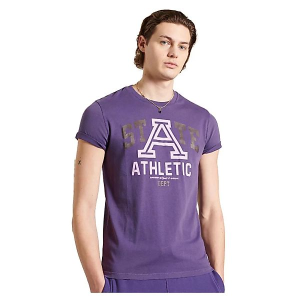 Superdry Overdye Collegiate State Kurzarm T-shirt 2XL Lex Purple günstig online kaufen