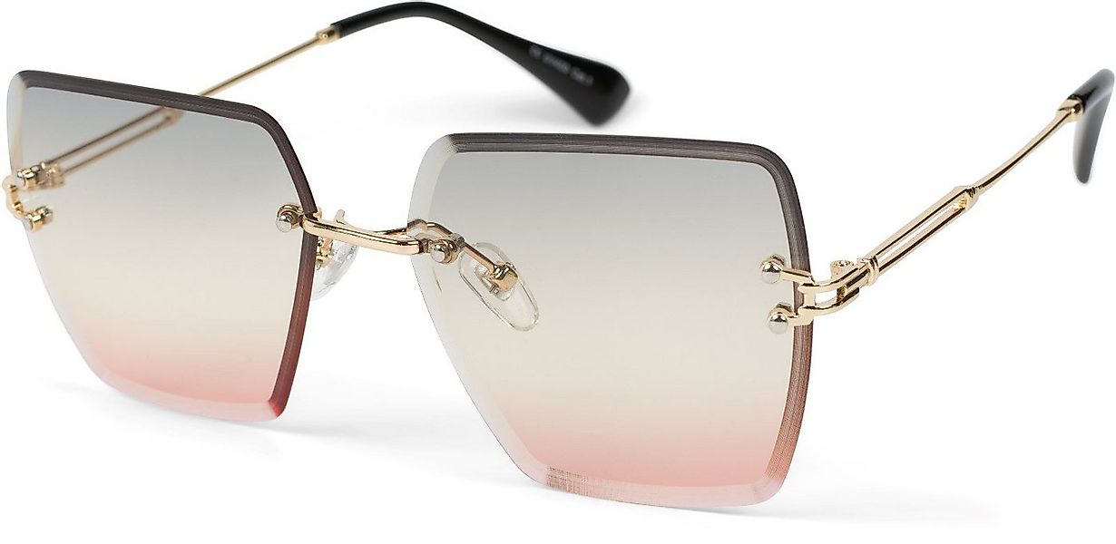 styleBREAKER Sonnenbrille Rahmenlose Rechteckige Sonnenbrille mit Diamant S günstig online kaufen