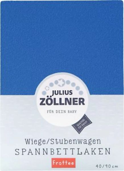 Zöllner Baby-Spannbettlaken Frottee blau Gr. 40 x 90 günstig online kaufen