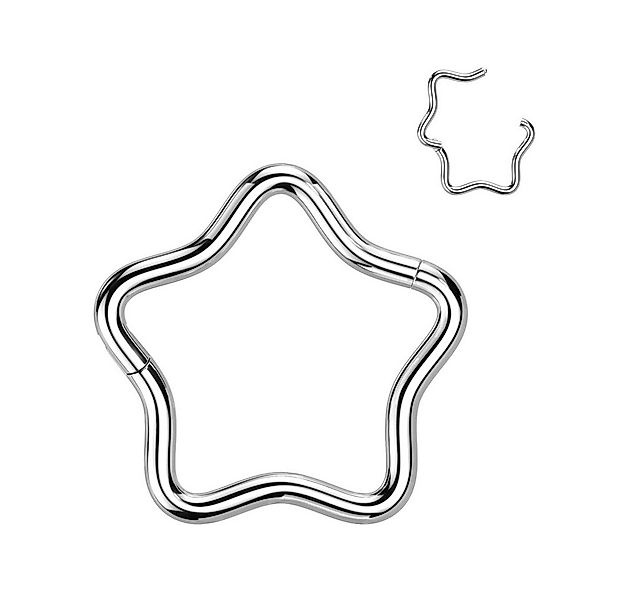 Taffstyle Nasenpiercing Septum Piercing Stern Segmentring Titan Scharnier S günstig online kaufen