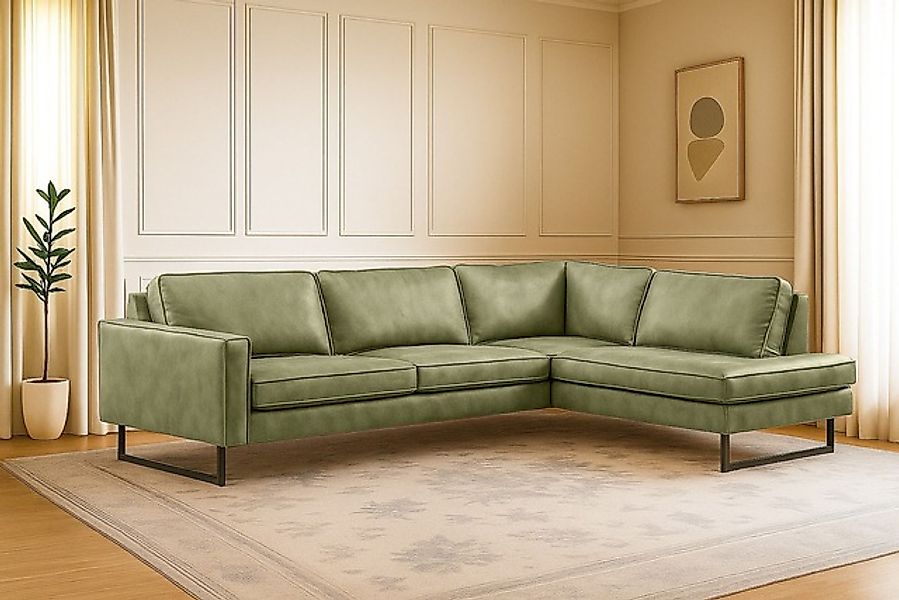 Home affaire Ecksofa »Pinto, 290 cm, Cord, Chenille, Lederoptik, Ottomane l günstig online kaufen