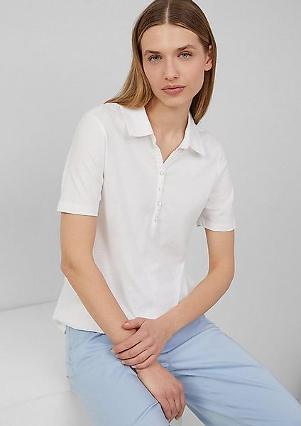 s.Oliver Kurzarmshirt T-Shirt Jersey-Polo mit Knopfleiste günstig online kaufen