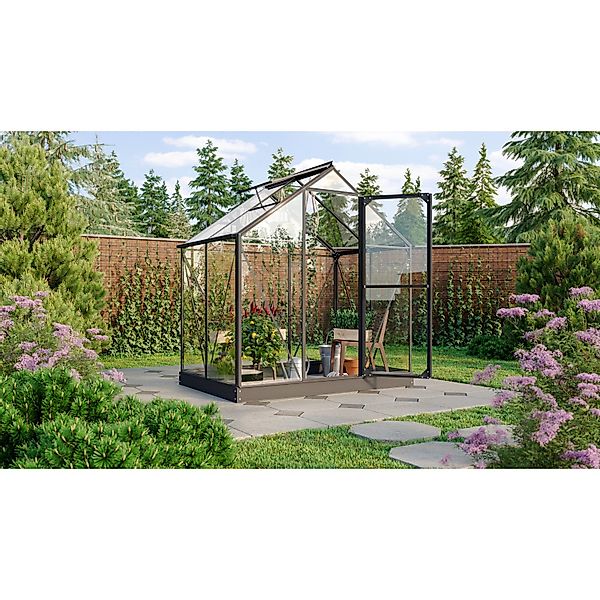 Vitavia Gewächshaus Triton 2500 Schwarz 2,5 m² inkl. Fundament günstig online kaufen