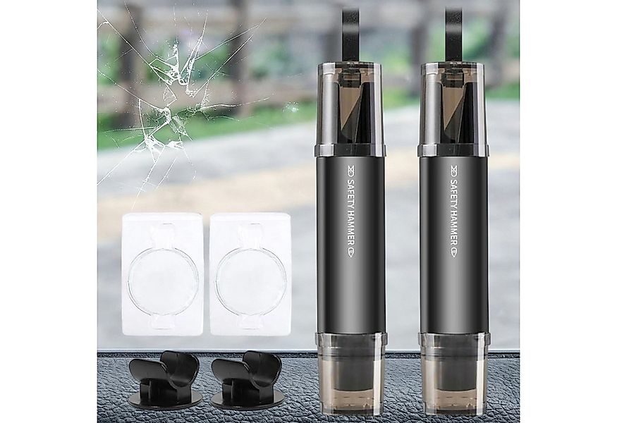 MODFU Hammer 2er Set Auto-Fensterbrecher Notfall-Glaszertrümmerer Gurtschne günstig online kaufen