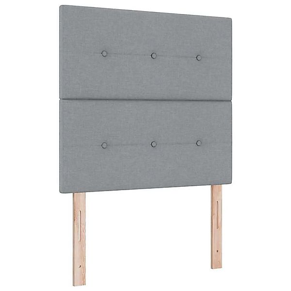 vidaXL Boxspringbett mit Matratze Hellgrau 100 x 200 cm Stoff 3340550 günstig online kaufen