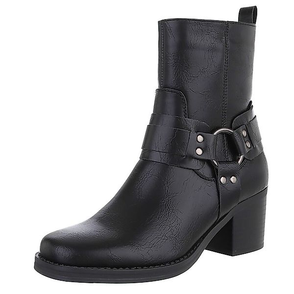 Ital-Design Damen Bikerschuhe Biker Westernstiefelette (87740282) günstig online kaufen