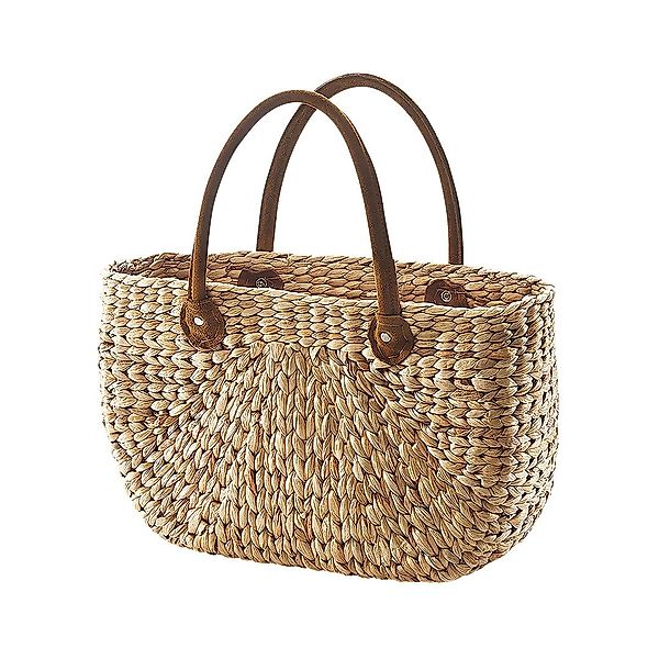 Kobolo Shopper Korbtasche aus Wasserhyazinthe natur günstig online kaufen