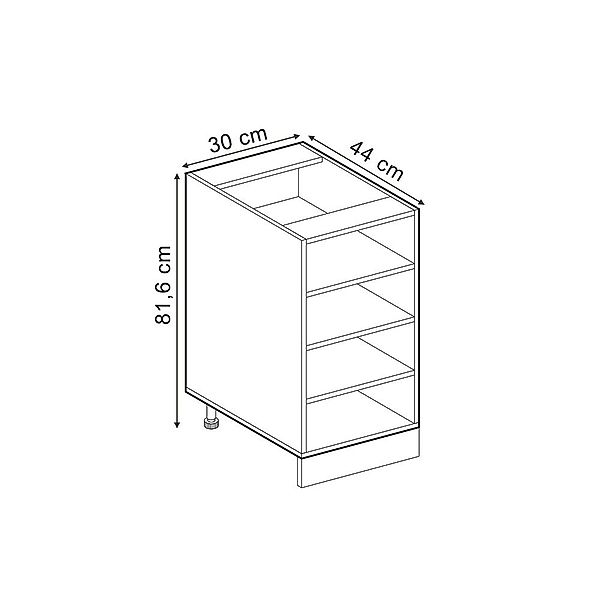 Vicco Unterschrank R-Line, Weiß, 30 cm, günstig online kaufen