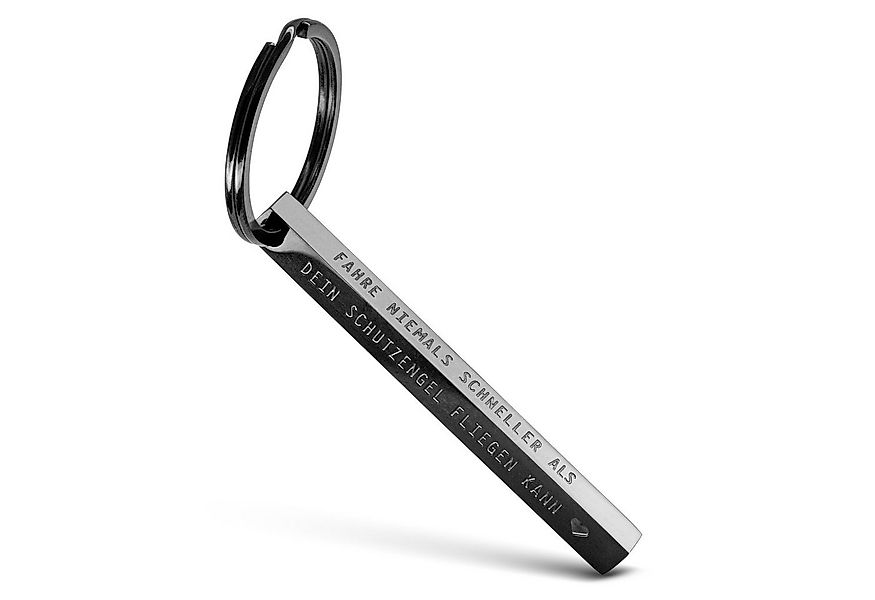 FABACH Schlüsselanhänger Cuboid aus Edelstahl - Fahre nie schneller als dei günstig online kaufen