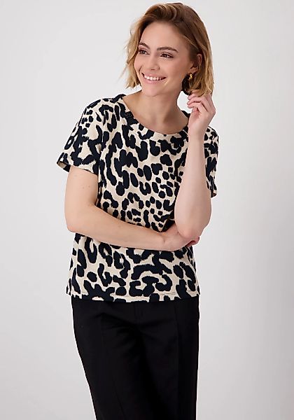Monari T-Shirt "Shirt Leo allover", Mit Rundhalsausschnitt günstig online kaufen