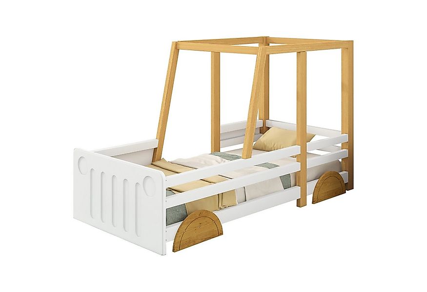 Flieks Kinderbett (mit Rahmen aus Kiefer), Autobett Jeep-Bett Kiefer Einzel günstig online kaufen