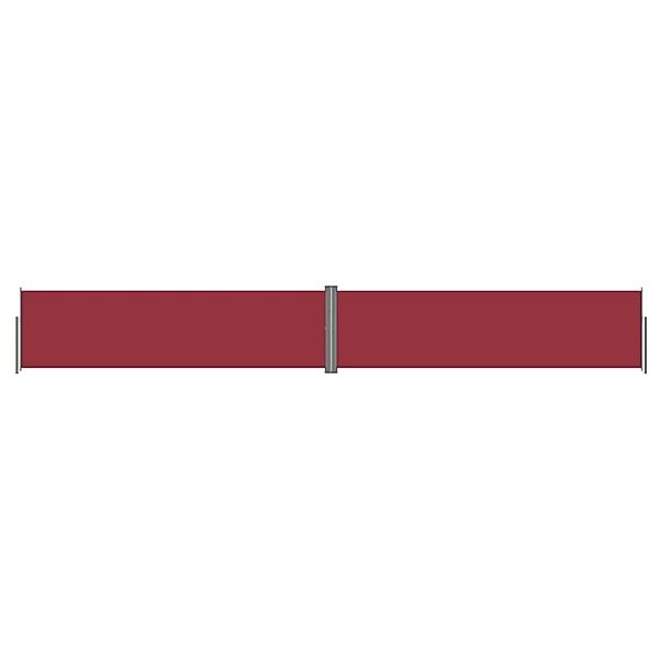 furnicato Seitenmarkise Ausziehbar Rot 140x1000 cm günstig online kaufen