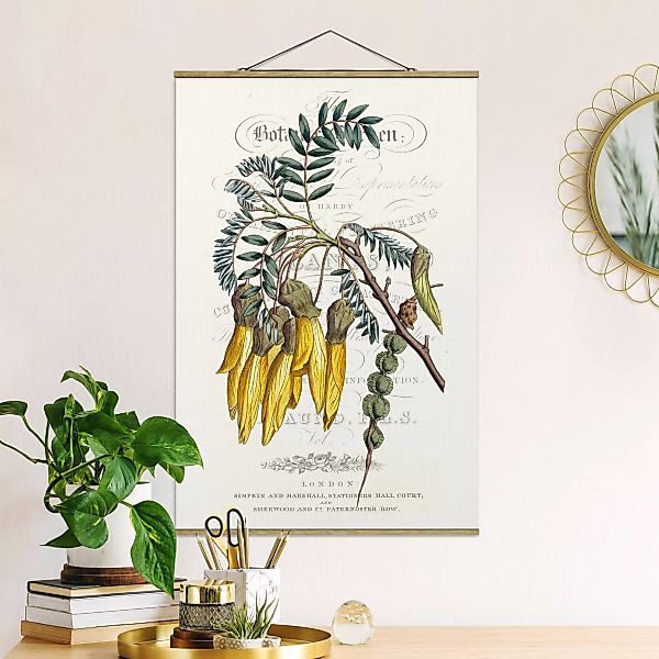 Stoffbild Blumen mit Posterleisten - Hochformat Botanisches Tableau - Schnu günstig online kaufen