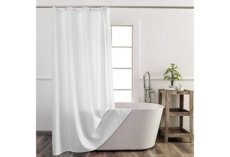 LikeKa Duschvorhang Weißer Duschvorhang Wannenvorhang Badvorhang aus Stoff günstig online kaufen