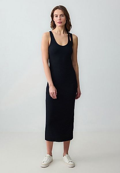 Jimmy Key Blusentop Slim Fit U-hals mouwloze gebreide lange jurk met patroo günstig online kaufen