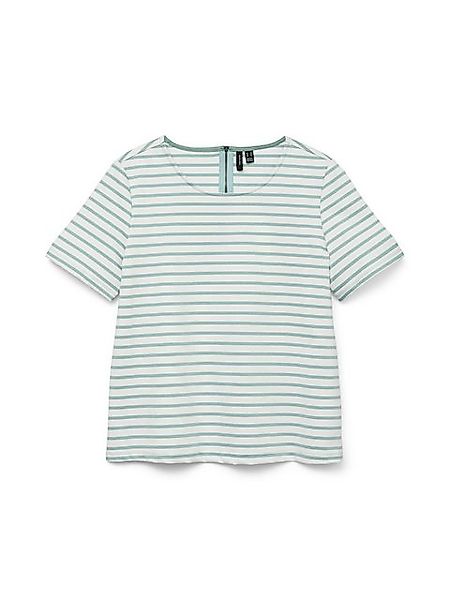 Vero Moda T-Shirt Rundhals Blusen Shirt mit Zip-Fly Design Halb Arm 7063 in günstig online kaufen