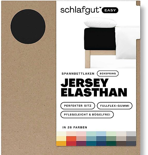 Schlafgut Spannbettlaken »EASY Jersey Elasthan Boxspring« MADE IN GREEN by günstig online kaufen