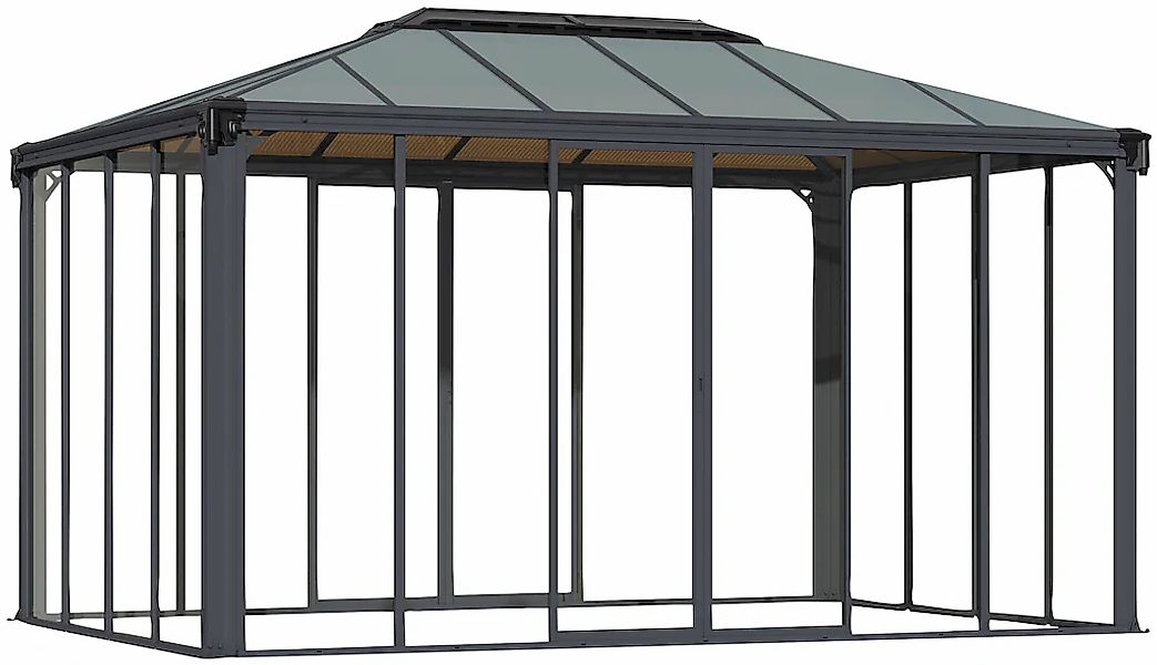 Palram - Canopia  Ledro 3 x 4.3 geschlossener Pavillon Anthrazit Bronze günstig online kaufen