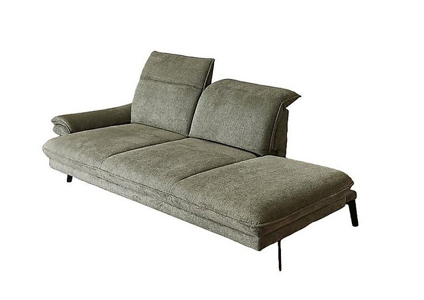 Natur24 Recamiere Genova Recamiere 210x109 Armlehne links Grün Füße Metall günstig online kaufen