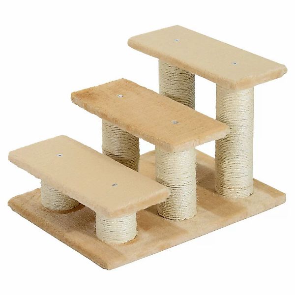 PawHut Katzentreppe beige Spanplatte B/H/L: ca. 35x34x45 cm günstig online kaufen