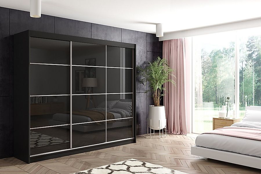 ALTDECOR Schiebetürenschrank VIVI 2 (Kleiderschrank Aluminium-Leisten, Laco günstig online kaufen