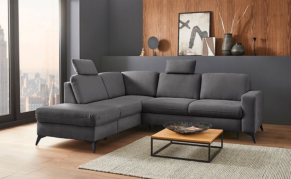 PLACES OF STYLE Ecksofa "Lolland L-Form" Wahlweise mit Bettfunktion und Sta günstig online kaufen