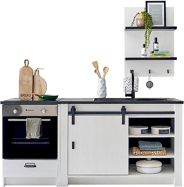 Home affaire Küchenzeile "Sherwood", Breite 196 cm, mit Herdumbauschrank, o günstig online kaufen