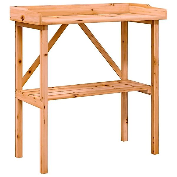 vidaXL Blumenständer Pflanztisch mit Ablage Braun günstig online kaufen