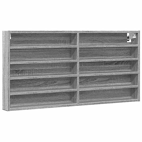 vidaXL Regal Vitrinenschrank Grau Sonoma 100x8,5x50 günstig online kaufen