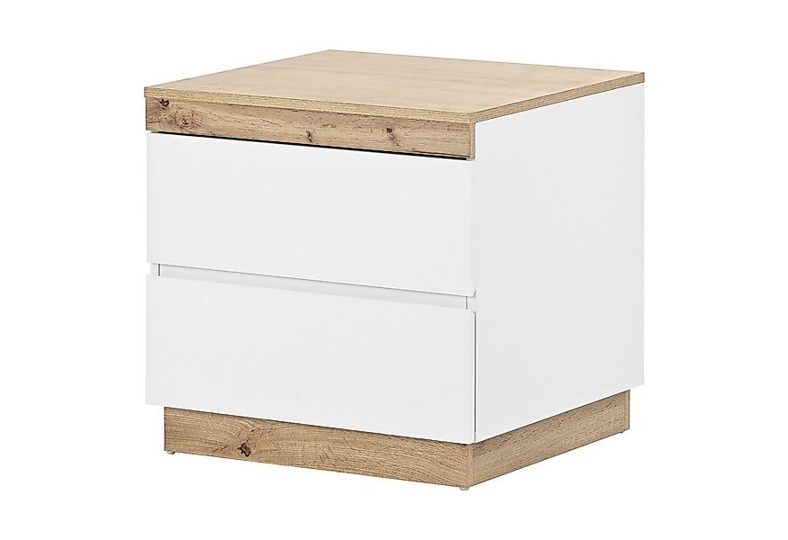 Flieks Nachttisch, Nachtschrank Nachtkommode mit zwei Schubladen 55x40x55cm günstig online kaufen