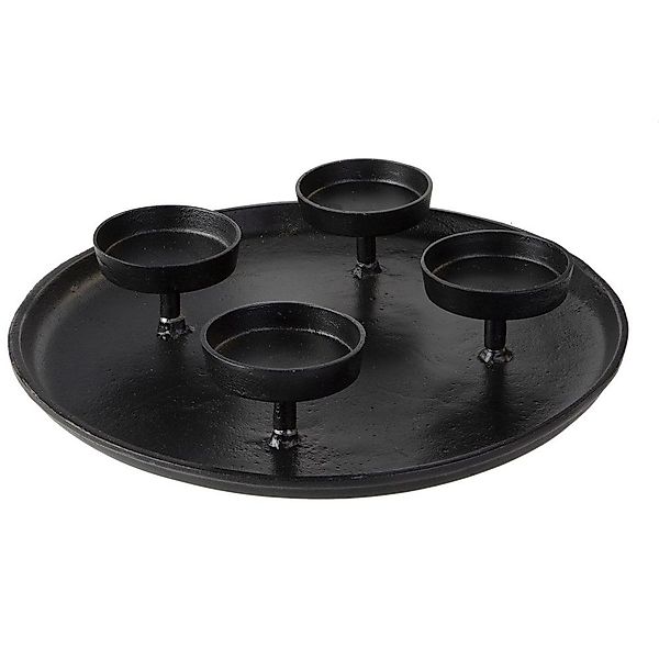 MICA Teelichthalter Adventskerzenhalter schwarz - ca. günstig online kaufen